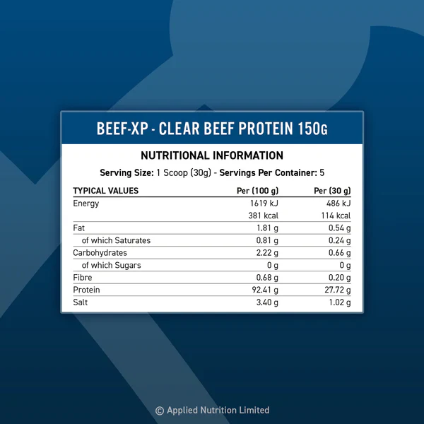 Applied Nutrition Beef-XP, maasikas ja vaarikas - 150 grammi (5 portsjonit) hinnakiri