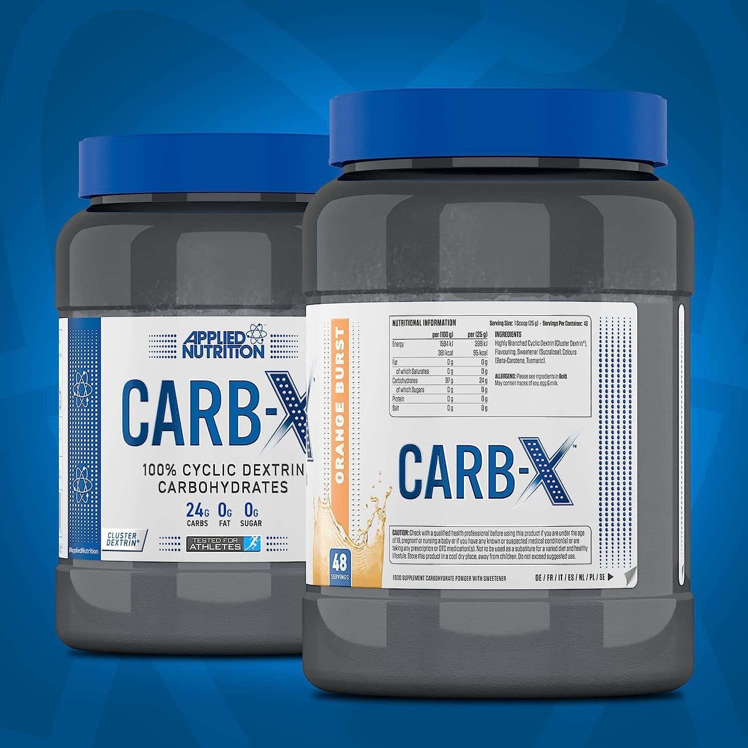 Applied Nutrition Carb X tugevalt hargnenud tsükliline dekstriin 48 portsjonit 1,2 kg pakendis