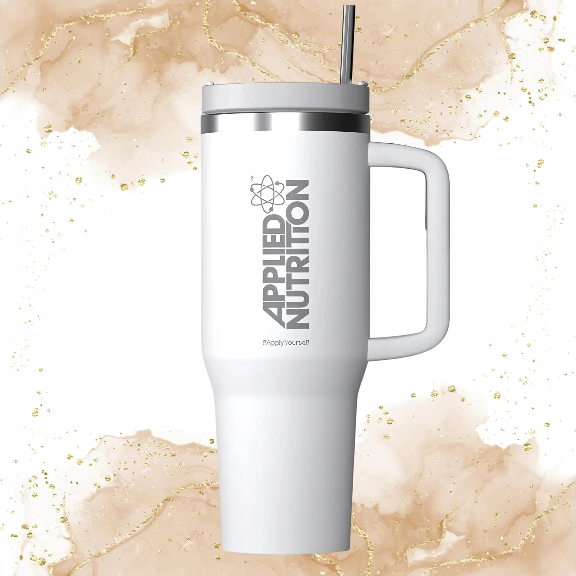 Applied Nutrition Cooler Tumbler Cup, White - 1200 ml. banner