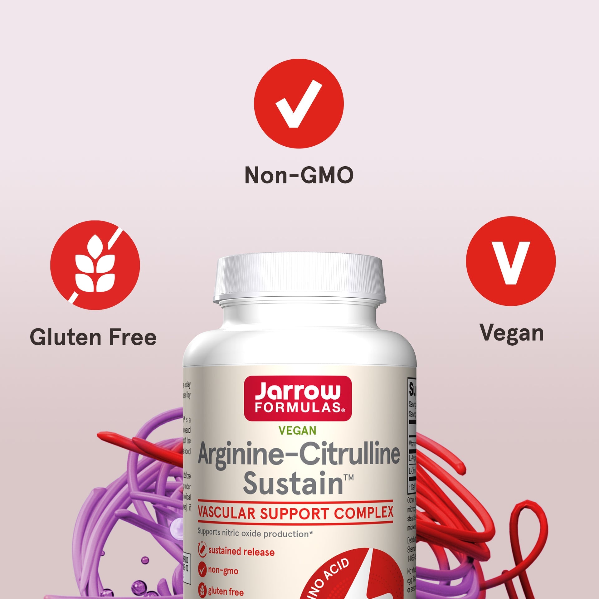 Jarrow Formulas Arginine-Citrulline Sustain™ – 120 Tablets