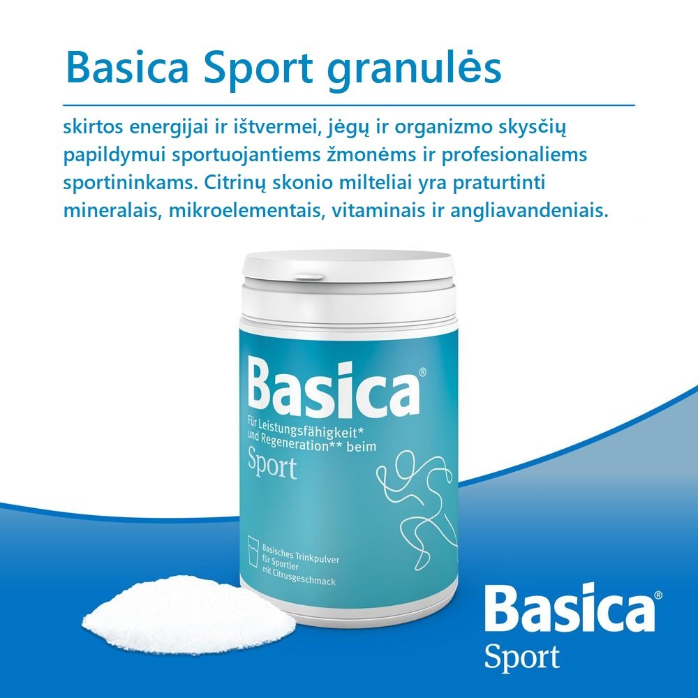 Joogivalmis Basica® Sport puuder 660g pulbribänner