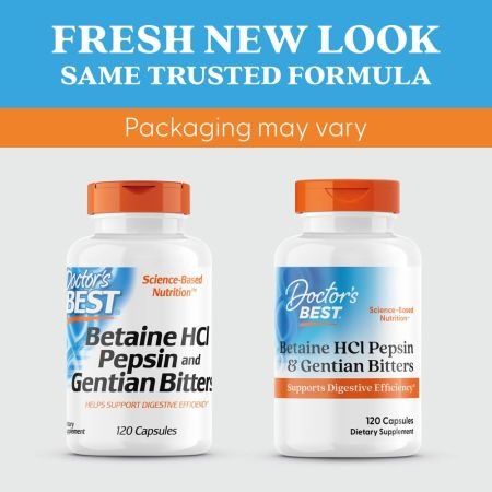 Betaine HCl Pepsin & Gentian Bitters Doctori parim uus pakend