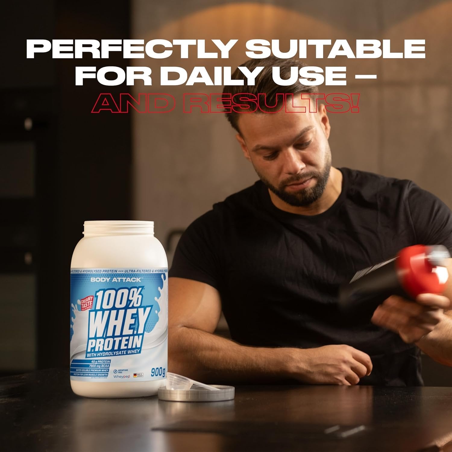 Body Attack 100% Whey Protein - 900g - Cookies Cream bänner