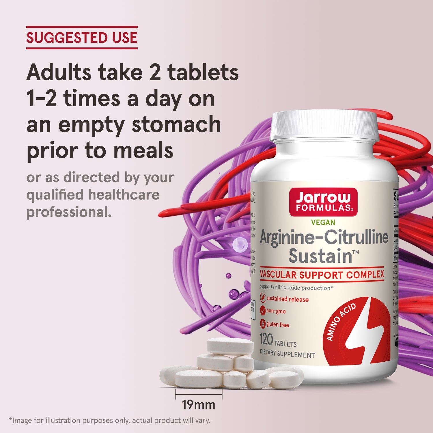 Jarrow Formulas Arginine-Citrulline Sustain™ – 120 Tablets