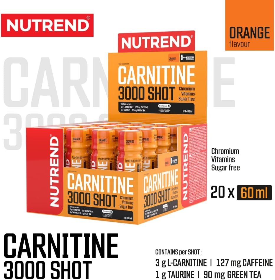 Nutrend Carnitine 3000 Shot - 20 x 60 ml. faktid