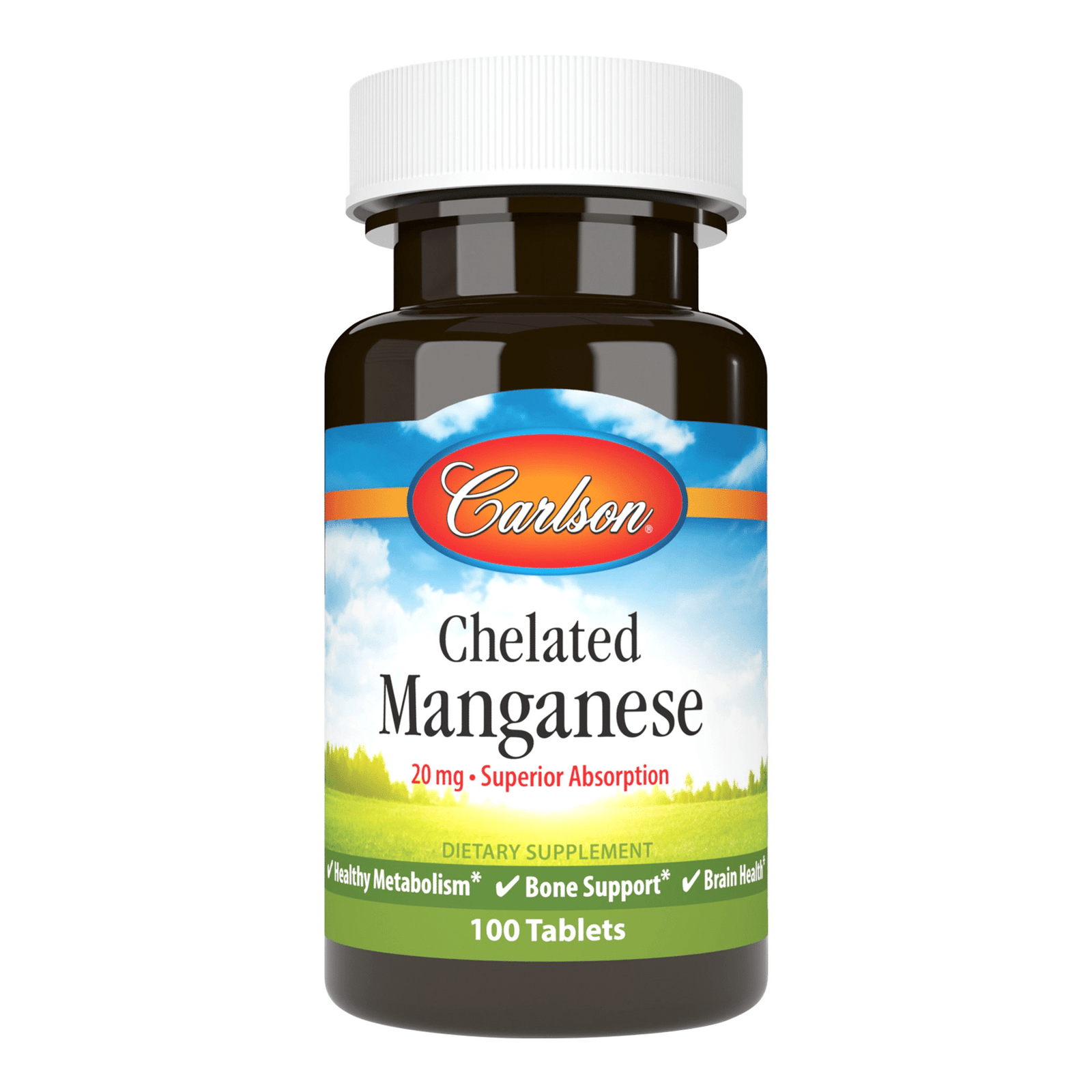 Carlson Labs kelaaditud mangaan 20 mg - 100 tabletti