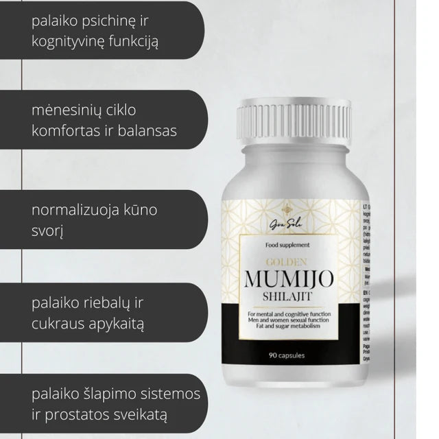 Benefits of GraSole Golden Mumijo Shilajit 90 caps