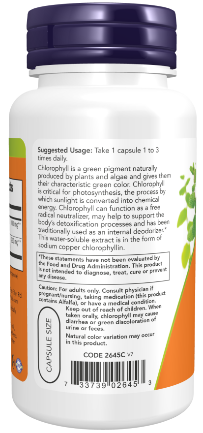Promotion of Chlorophyll 100 mg Veg Capsules