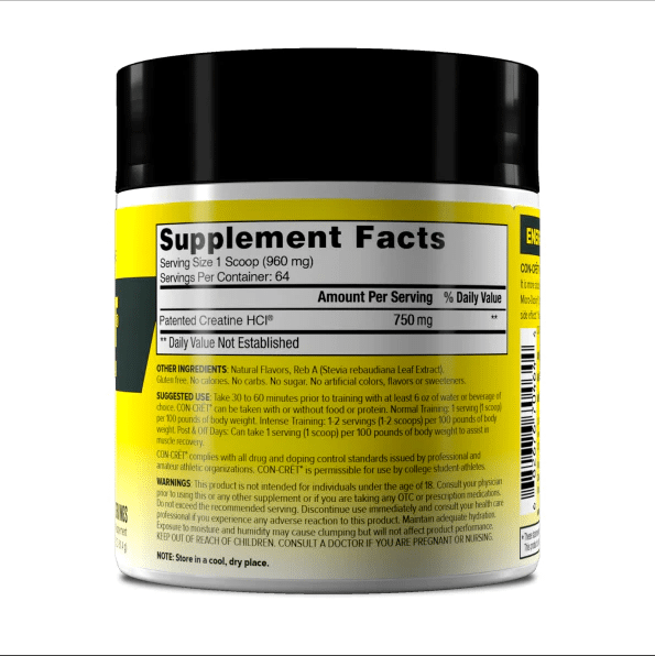 CON-CRĒT® PATENTED CREATINE HCl® 64serv. add up the price