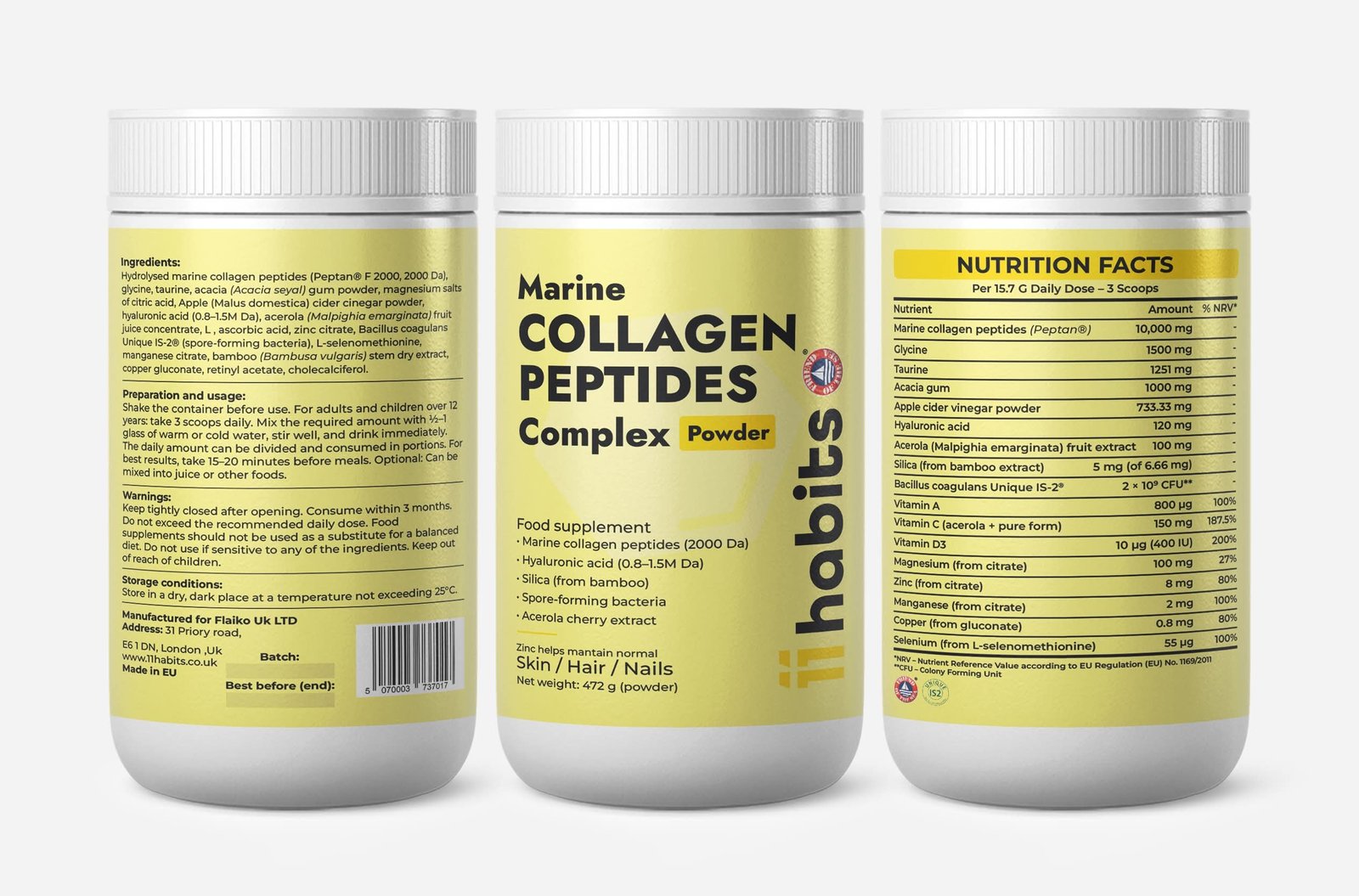 11Habits Marine Collagen Peptides Complex 472g promotion