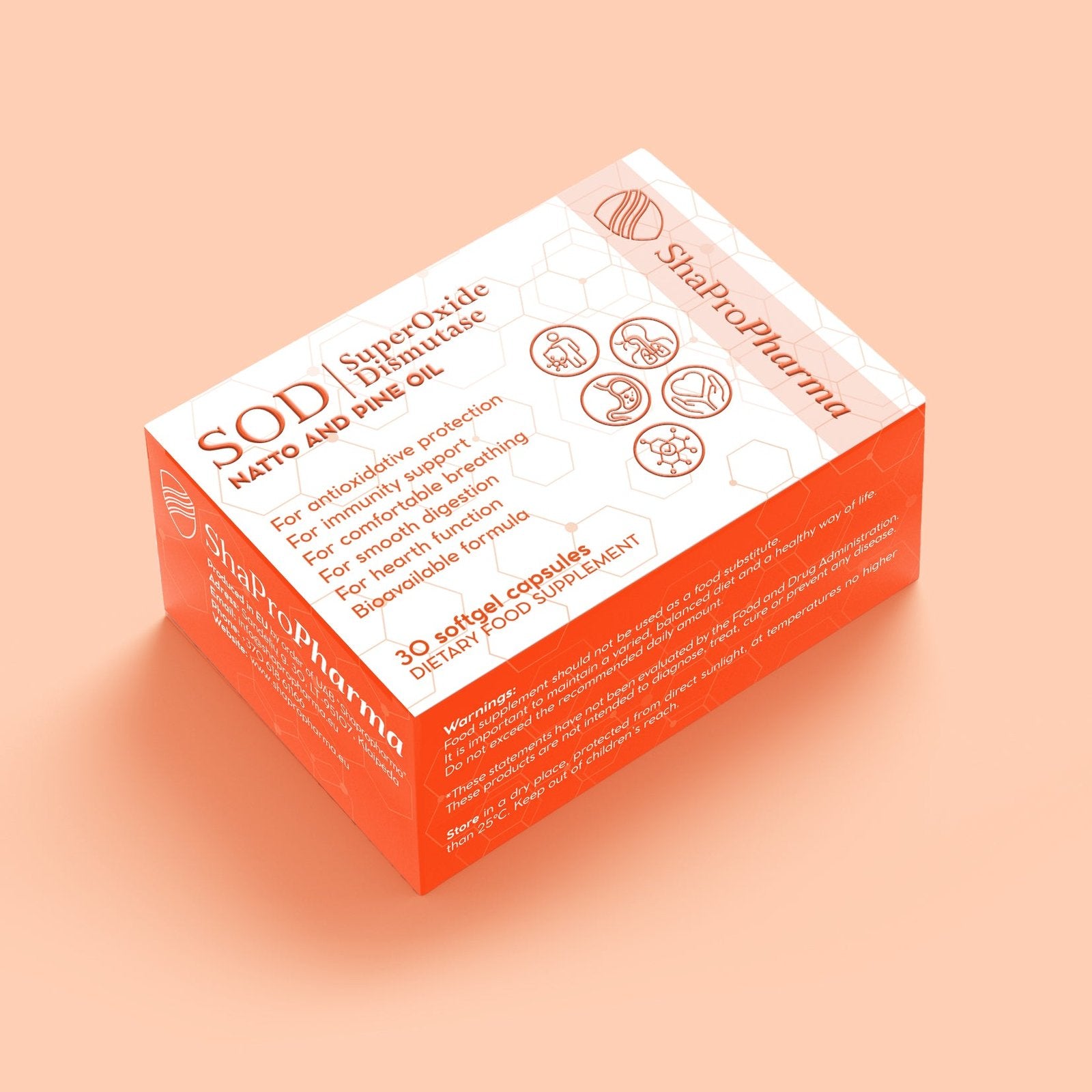 Shapropharma SOD (Superoksiiddismutaas + Natto + harilik mänd) 30 kapsli kampaania