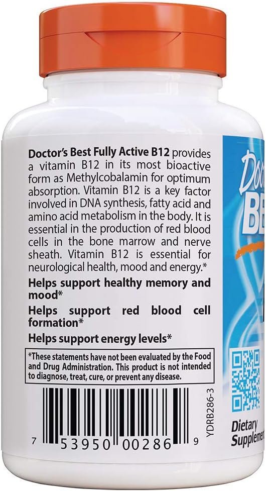 Doctor's Best Fully Active B12 1500 mcg 60 caps maitse