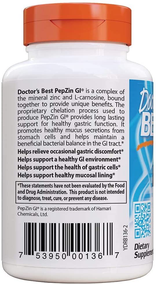 Doctori parima PepZin GI – 120 vcaps tsink-L-karnosiini kompleksi kirjeldus