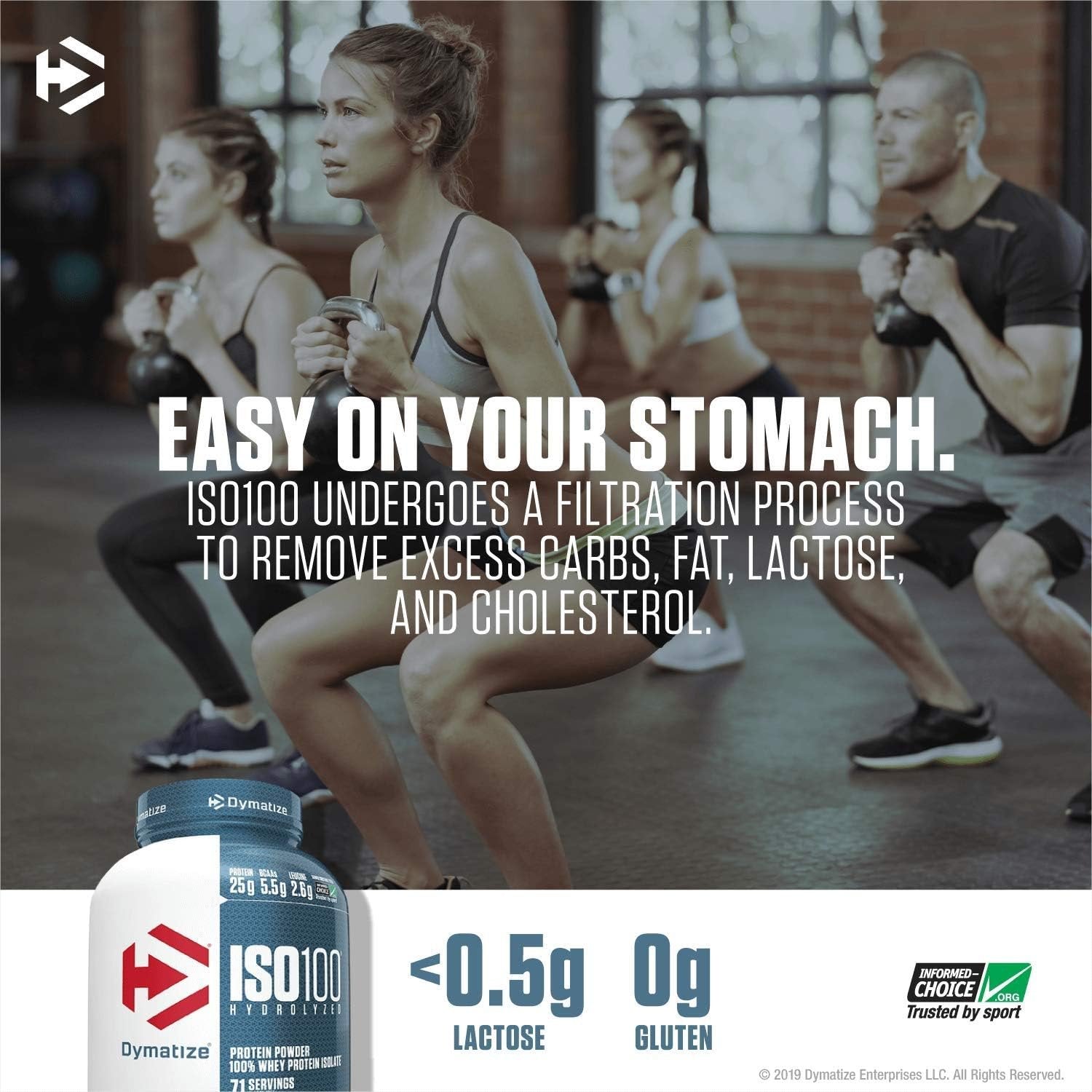 Dymatize ISO 100 hüdrolüüsitud 932g bänner