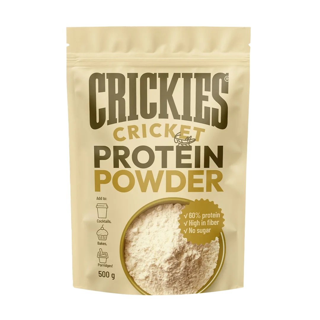 Kuivatatud kriketivalgujahu CRICKIES 500gr,