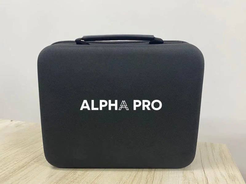Massaažipüstol Alpha Pro reklaam