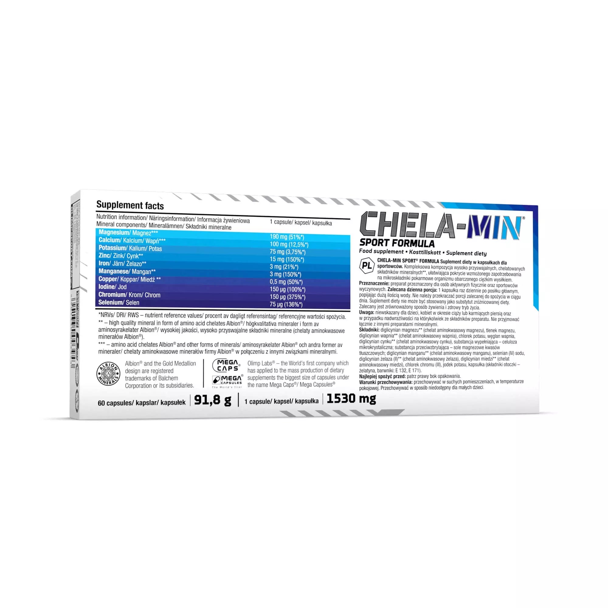 Olimp Chela-Min Sport® Formula Mega Caps® - 60 Caps composition