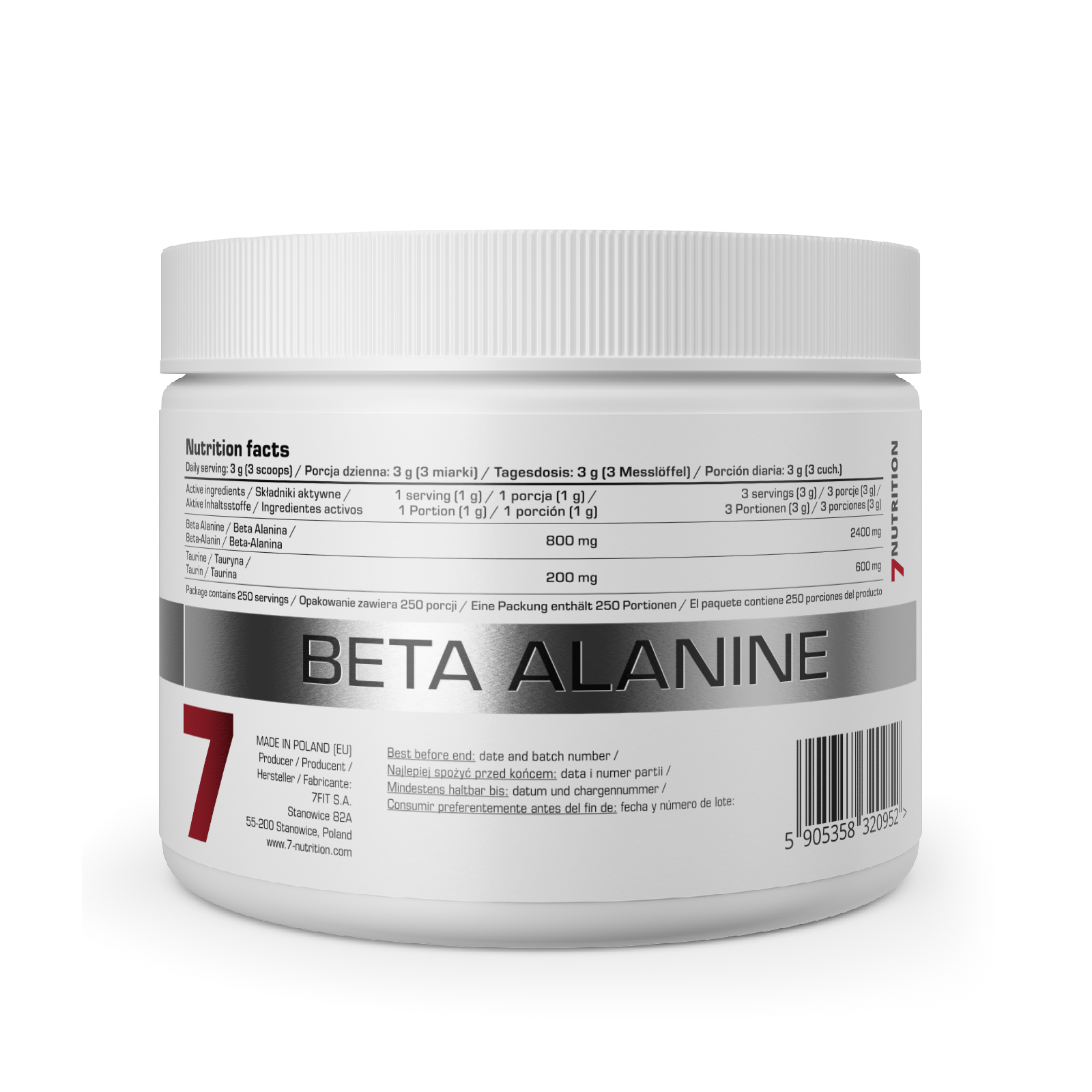 7Toitumine Beeta-alaniin 250g