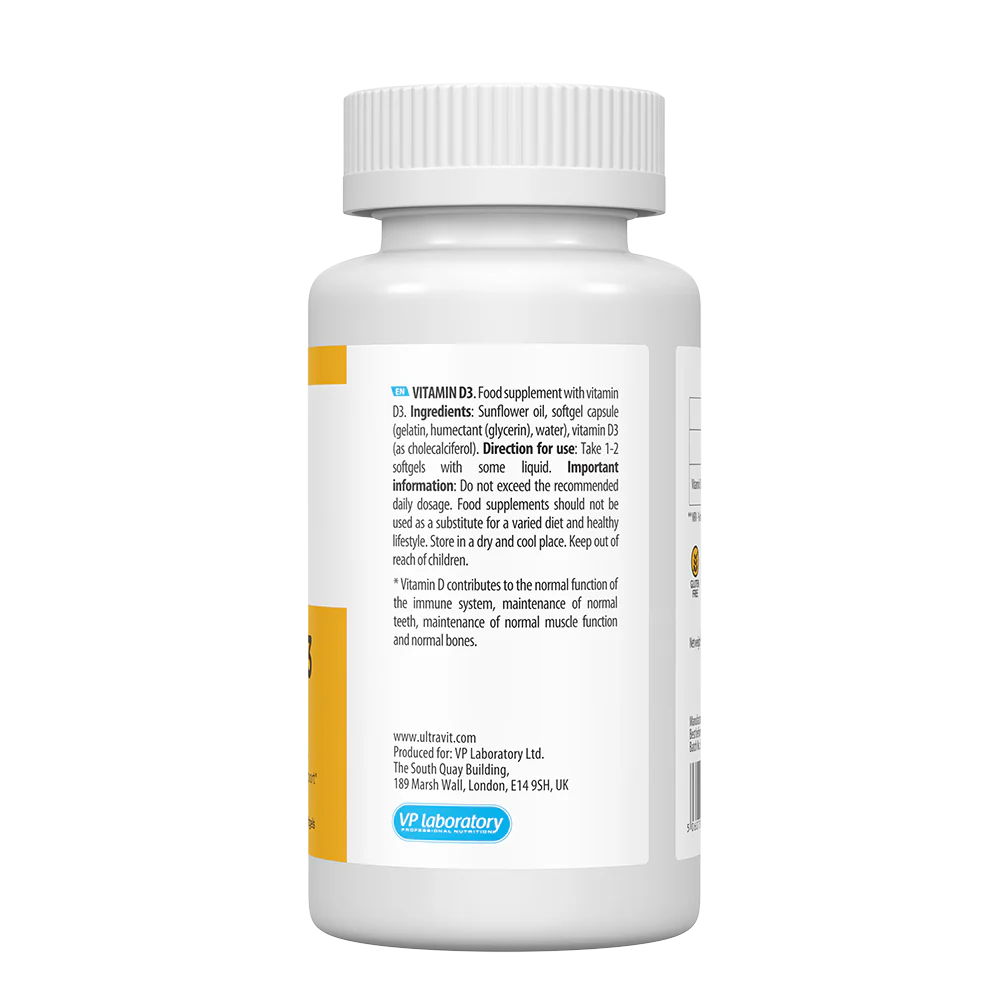 Composition of UltraVit Vitamin D3 2000 IU