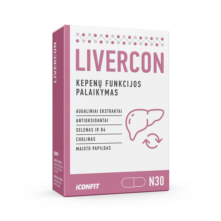 ICONFIT Livercon – maksafunktsiooni tugi, 30 kapslit