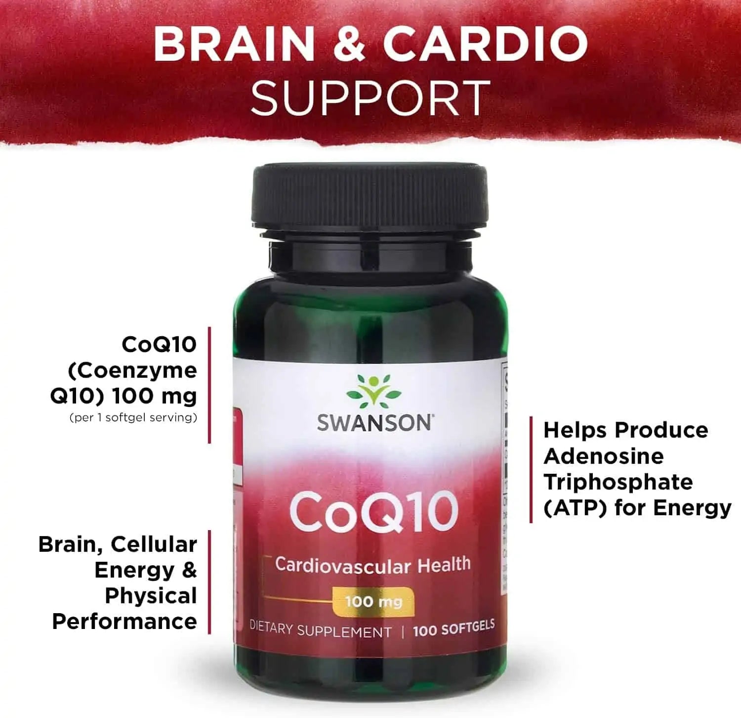 Swanson CoQ10 100mg 100 pehmegeeli eelised