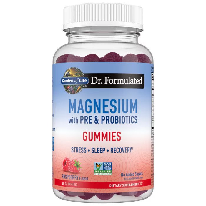 Eluaed Dr. Formuleeritud magneesium pre- ja probiootikumidega kummikommid, vaarikas – 60 kummikommi