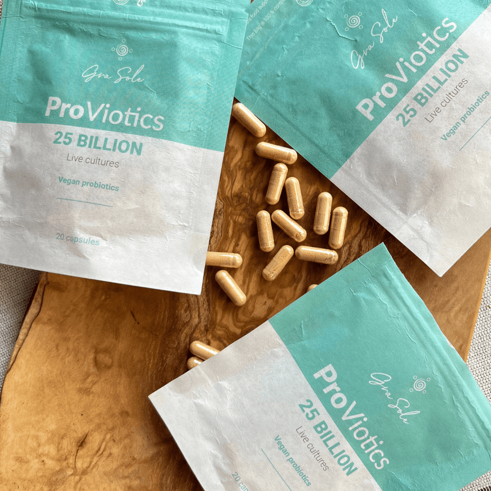 GraSole ProViotics - 25 billion PLANT-BASED LIVING BACTERIA 20 caps capsules