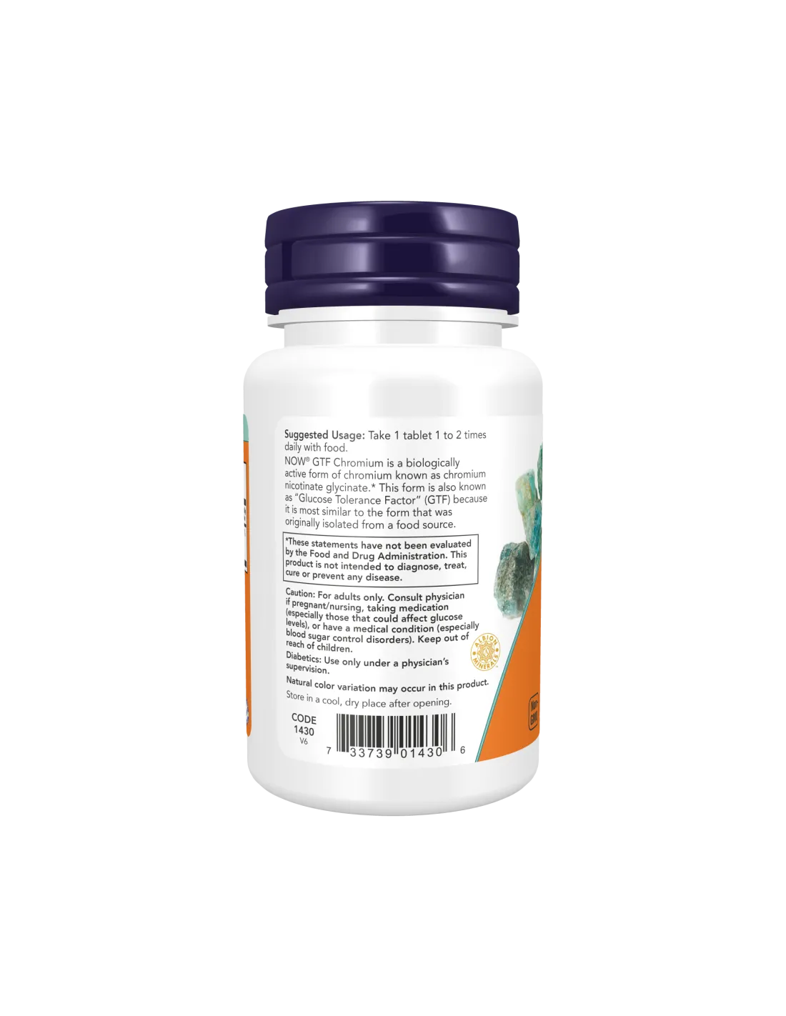 NOW Foods GTF Chromium, 200 mcg, 100 tabletti
