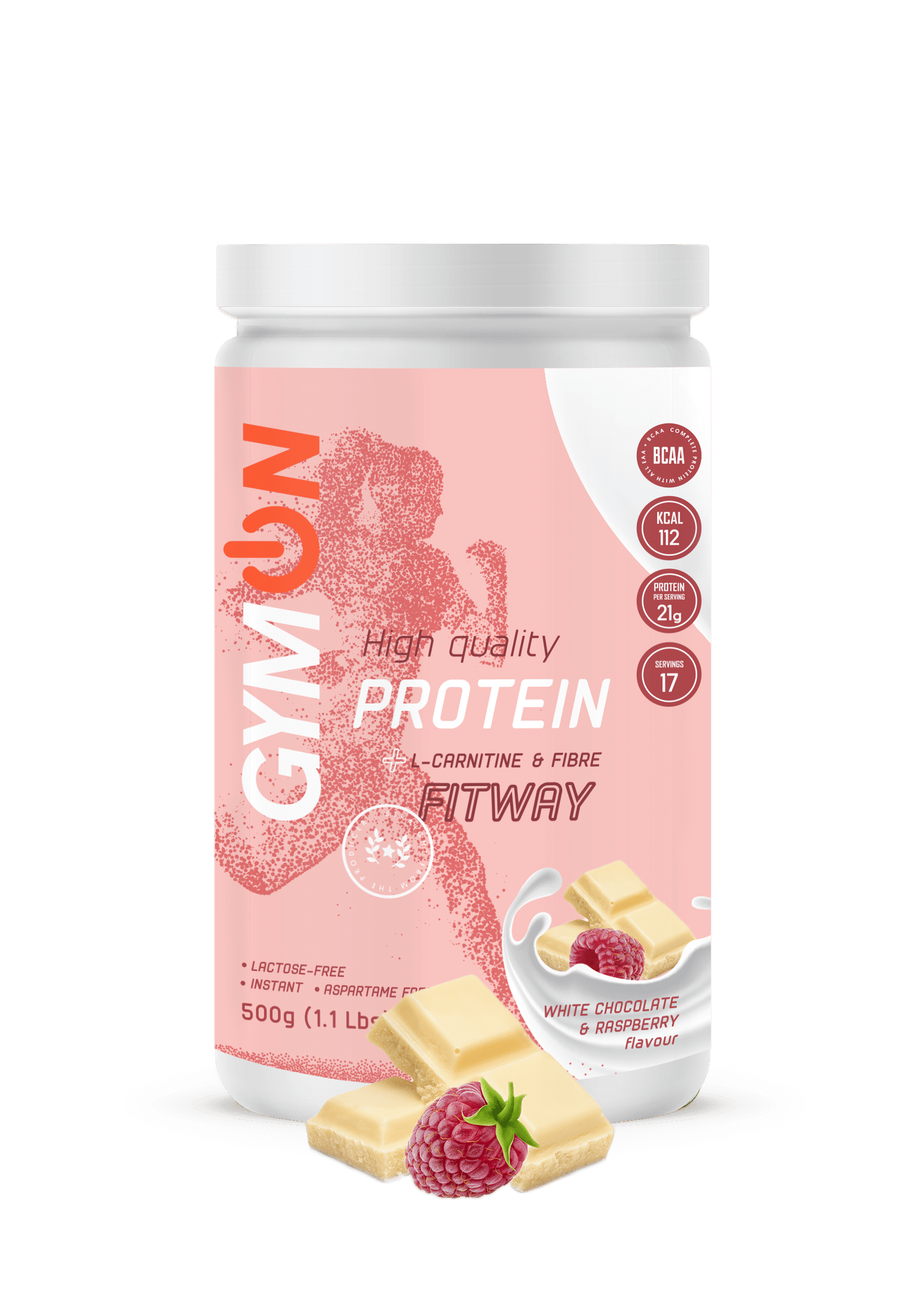Gymon-raspberry-and-white-chocolate-flavored-protein-cocktail-for-women-fitway-lactose-free-price-promotion