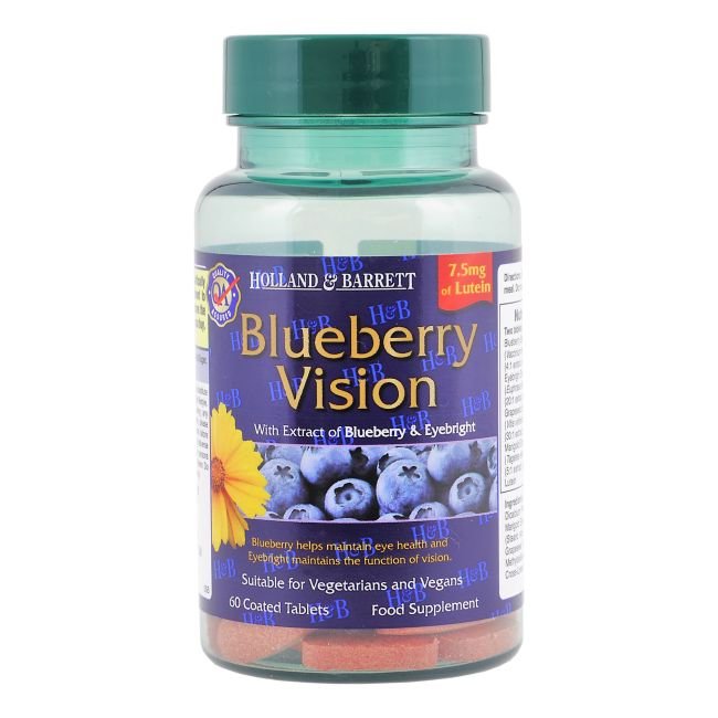 Holland & Barrett Blueberry Vision hind - 60 tabletti