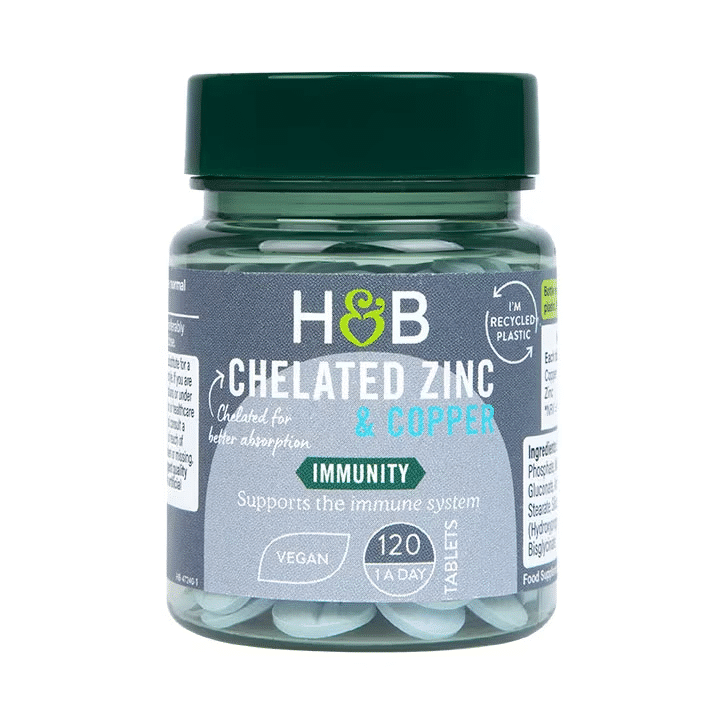 Holland & Barrett Chelatated Zinc & Copper, 15mg - 120 tablets hind