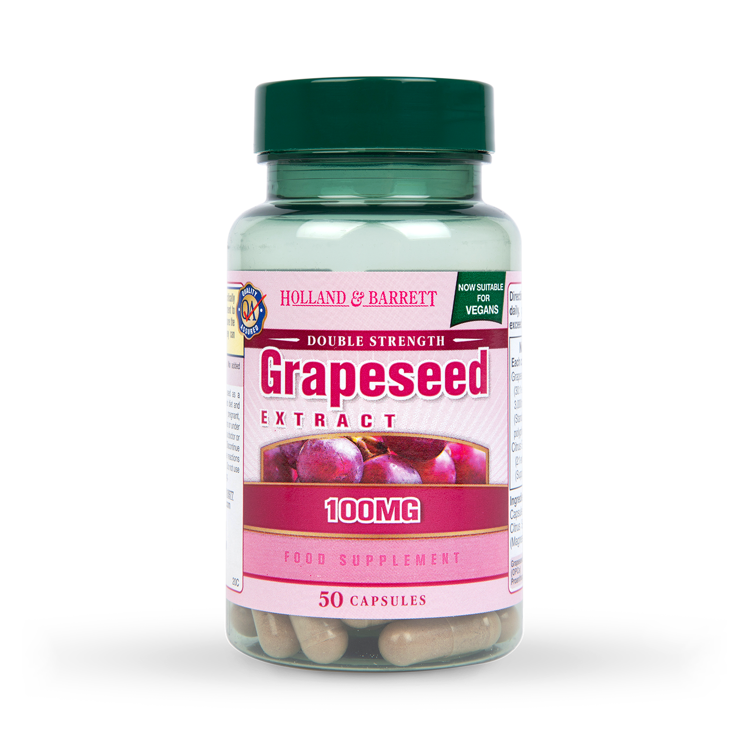 Holland & Barrett Double Strength Grapeseed Extract 100mg 50caps price