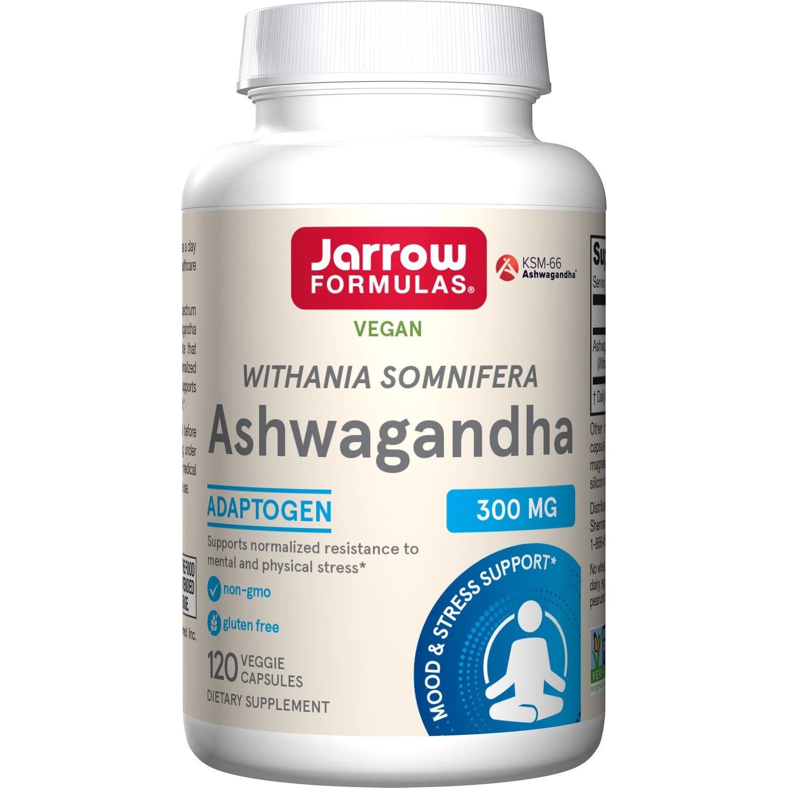 Jarrow Formulas Ashwagandha 300 mg, 120 köögiviljakapslit