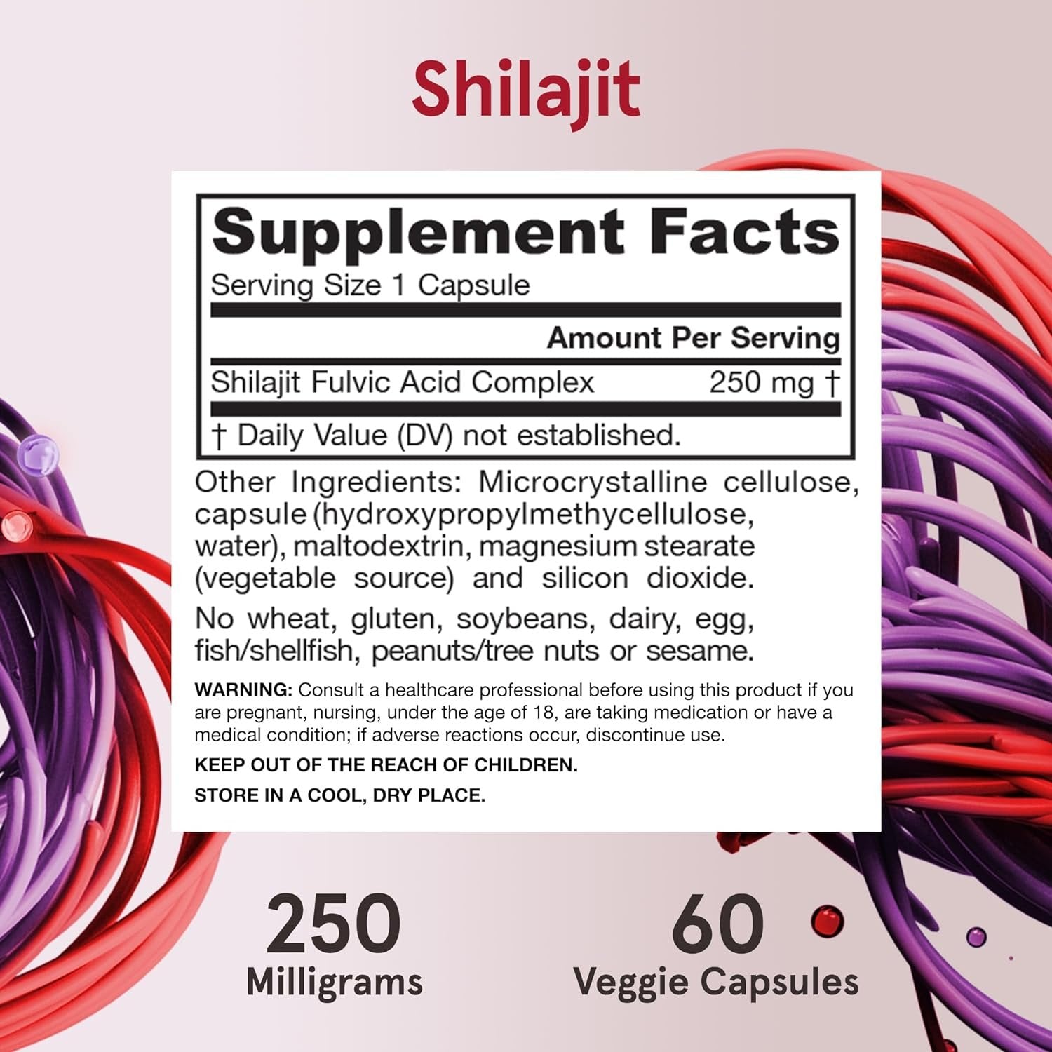 Jarrow Formulas Vegan Shilajit Fulvic Acid Complex - 60 vcaps composition