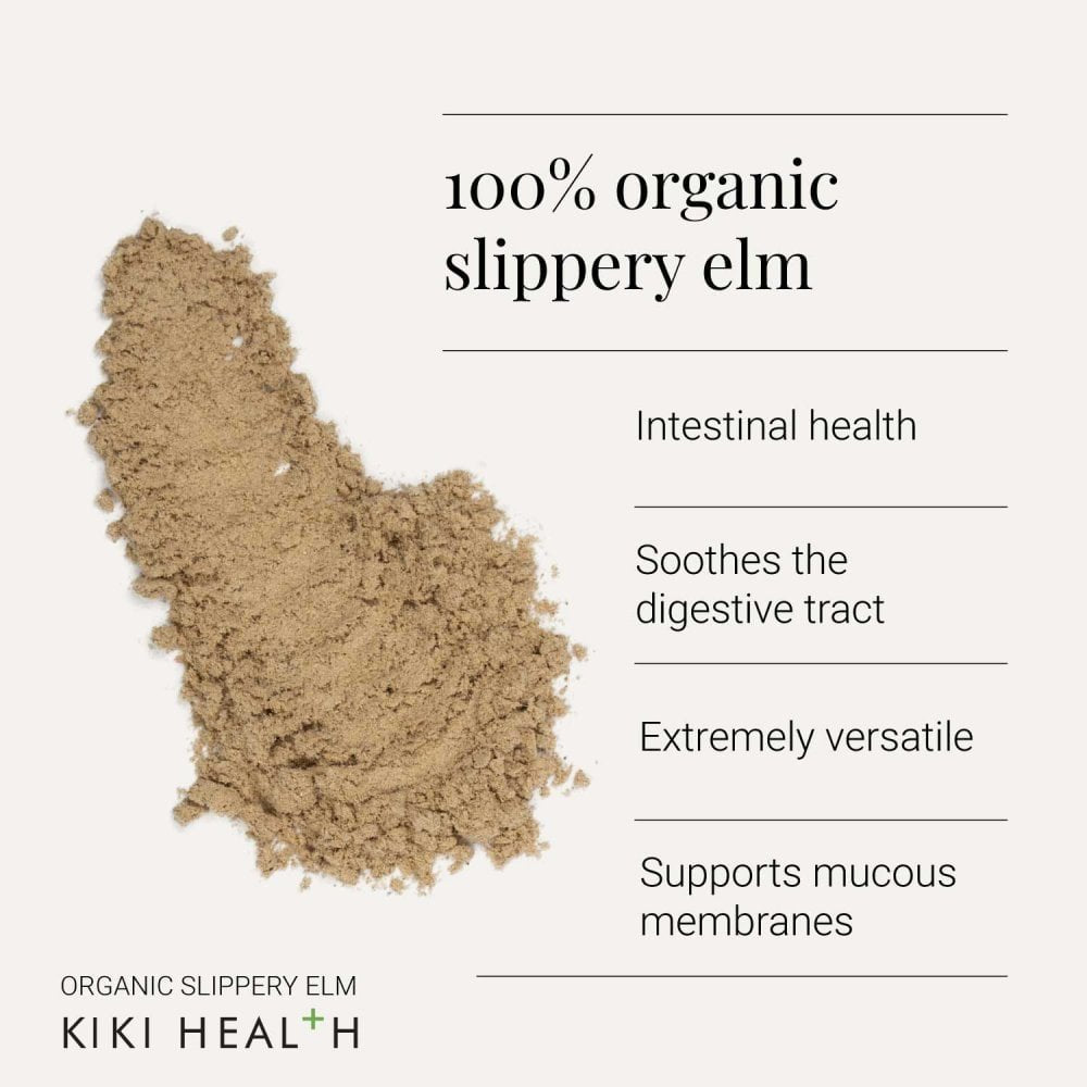 KIKI Health Slippery Elm Powder - 45 grams of organic willow powder