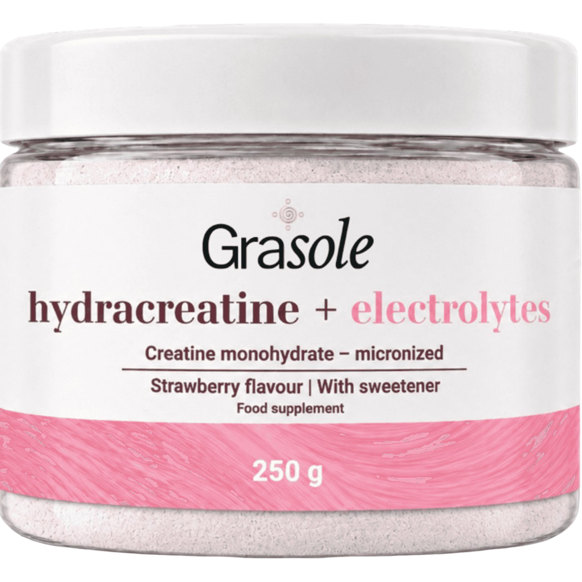 GraSole Hydracreatine + Electrolytes (braškių skonio)
