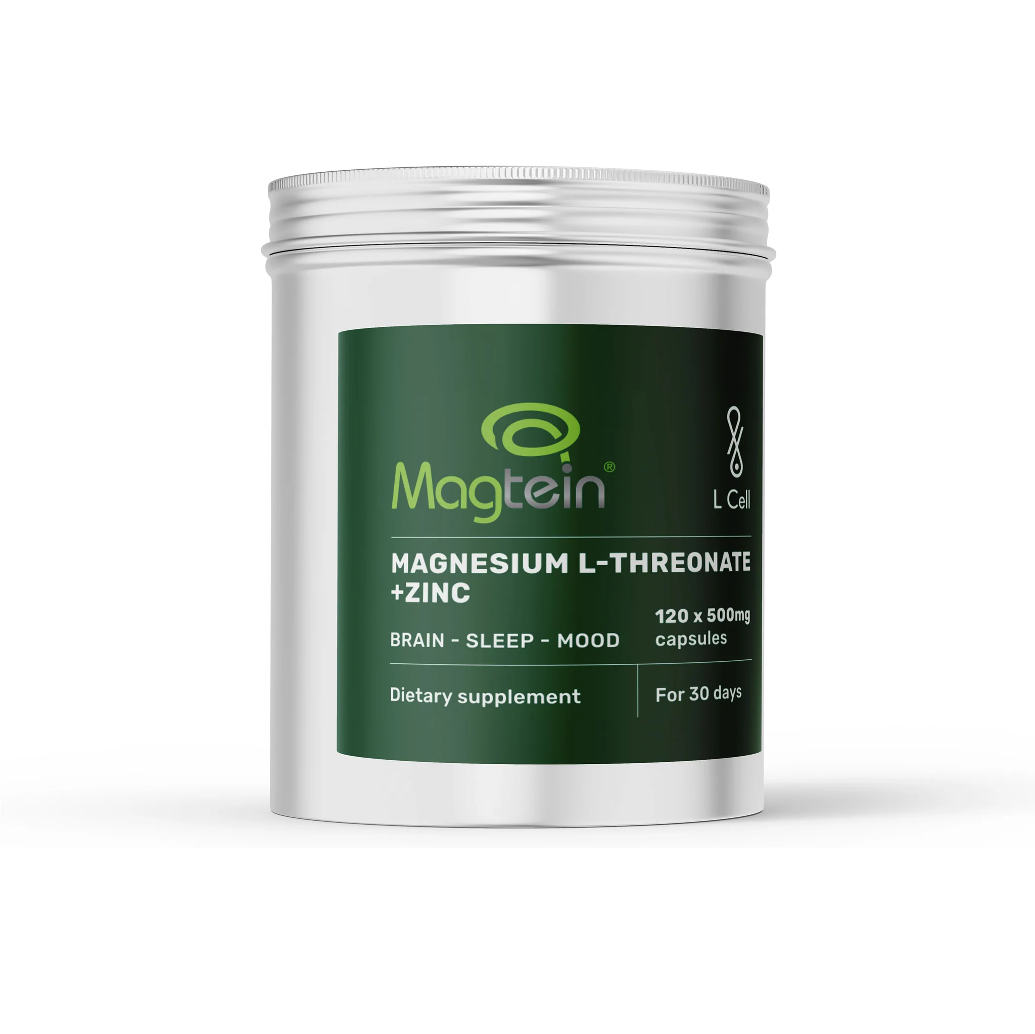 L-CELL Magnesium L-Threonate 120 capsules - 2000 mg Magtein®