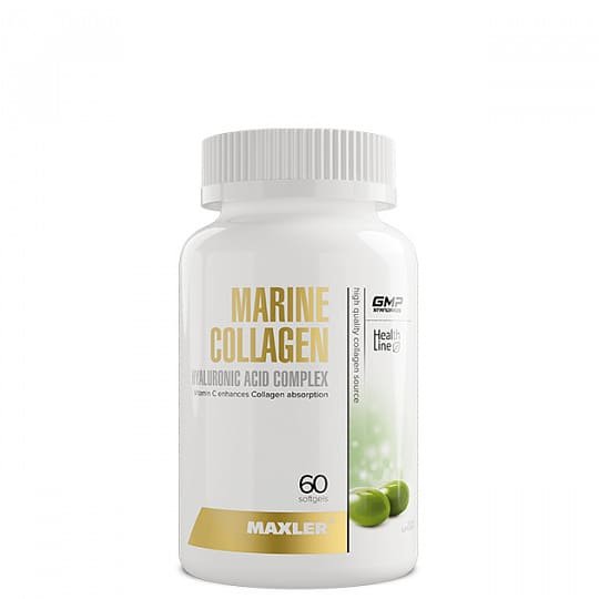 Maxler Marine Collagen Hyaluronic Acid Complex 60 pehmed geelid