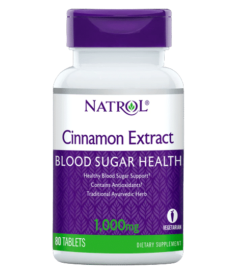 Natrol kaneeli ekstrakt 1000mg 80 tabletti hind