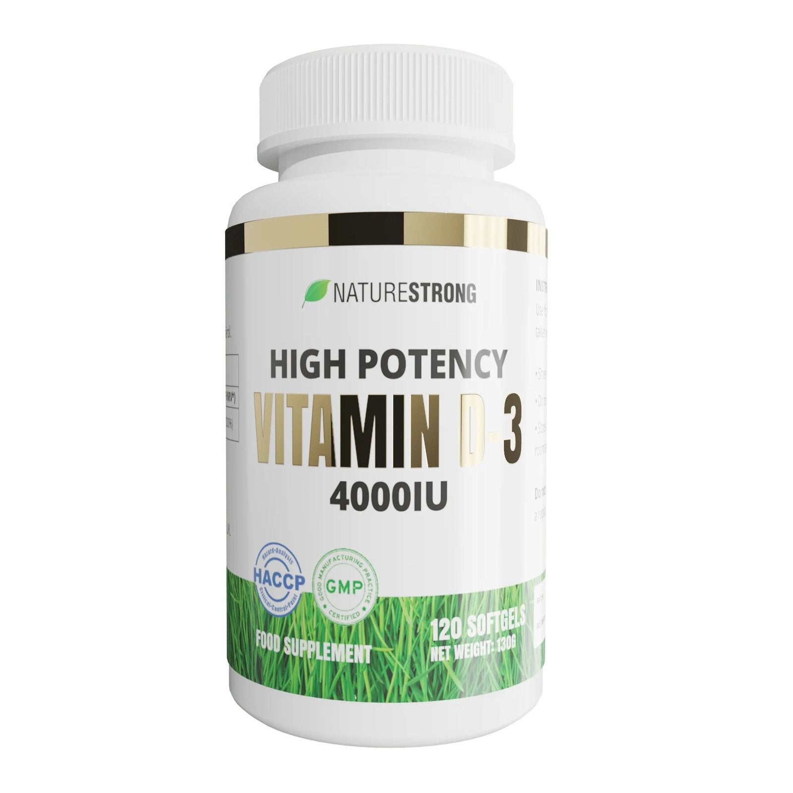 NatureStrong High Potency Vitamiin D-3 4000 IU - 120 kapslit