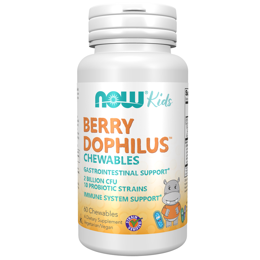 NOW Foods BerryDophilus Kids hind - 60 närimist
