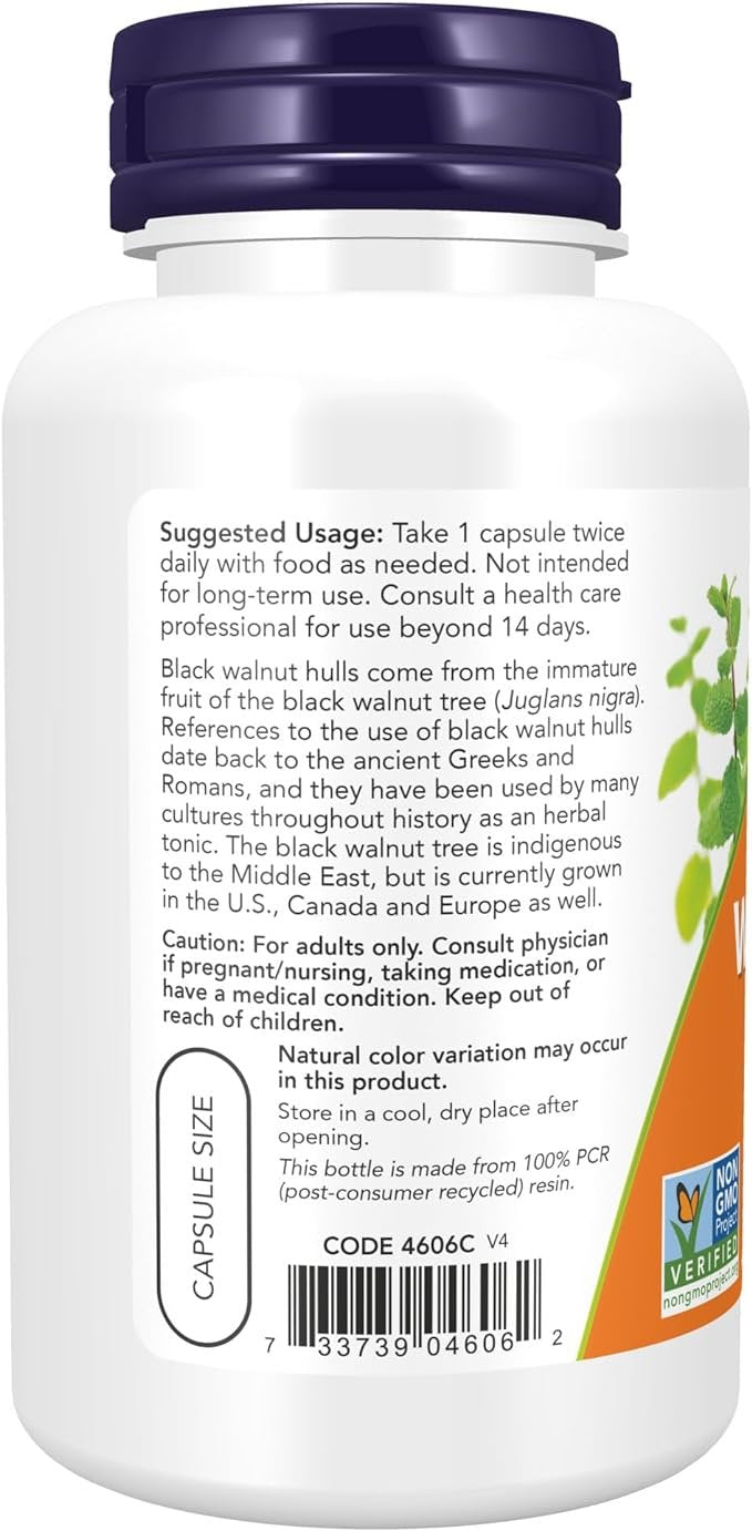 Now Foods Black Walnut Hulls 500mg 100caps usage