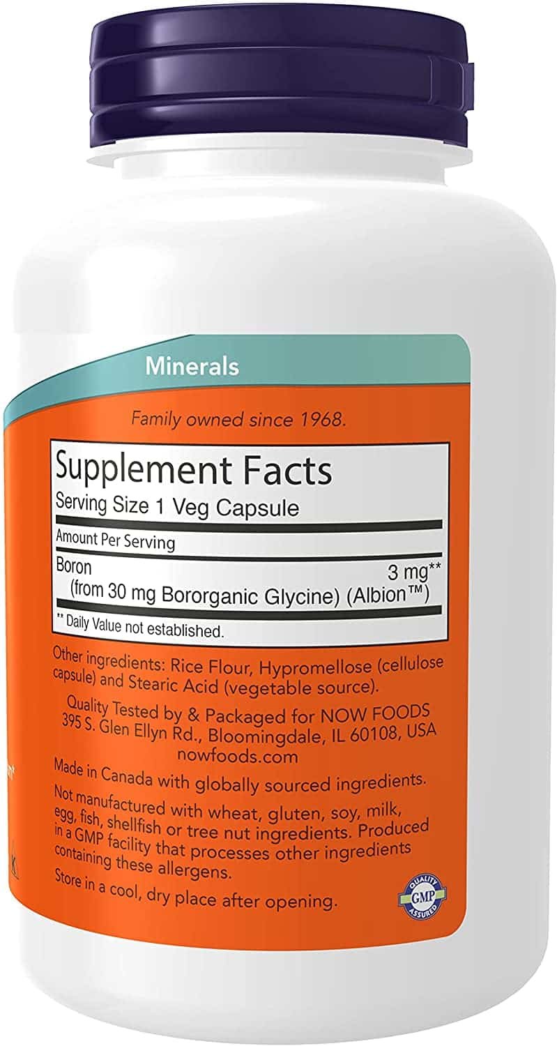 NOW foods Boron 3mg - 250 vcaps. add up the price