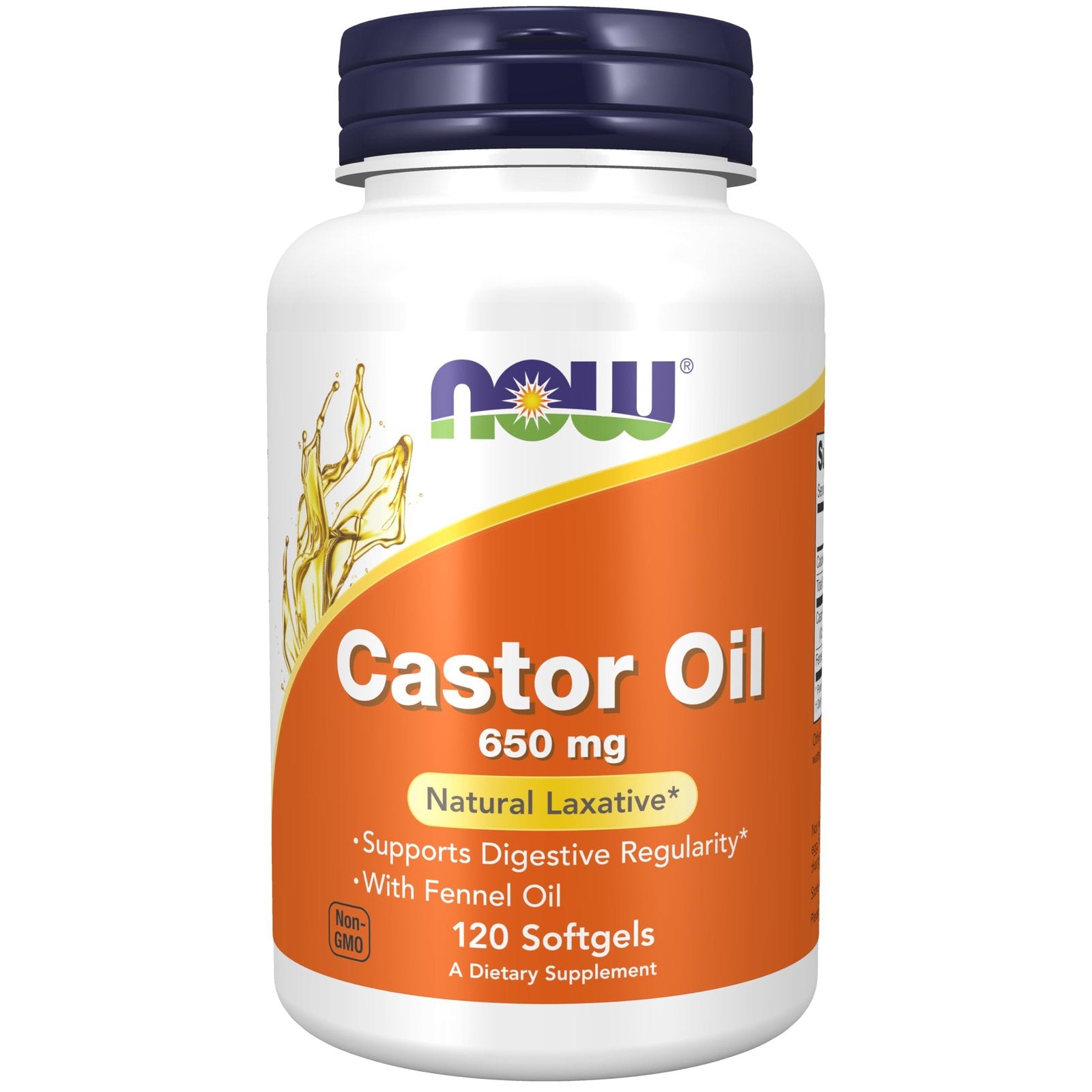 NOW Foods kastoorõli, 650mg - 120 pehmet geeli