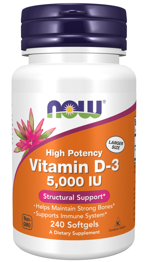 NOW Foods D3 5000 IU 240 softgels price