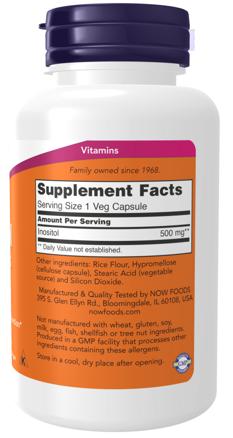 NOW Foods Inositol, 500mg - 100 caps koostis