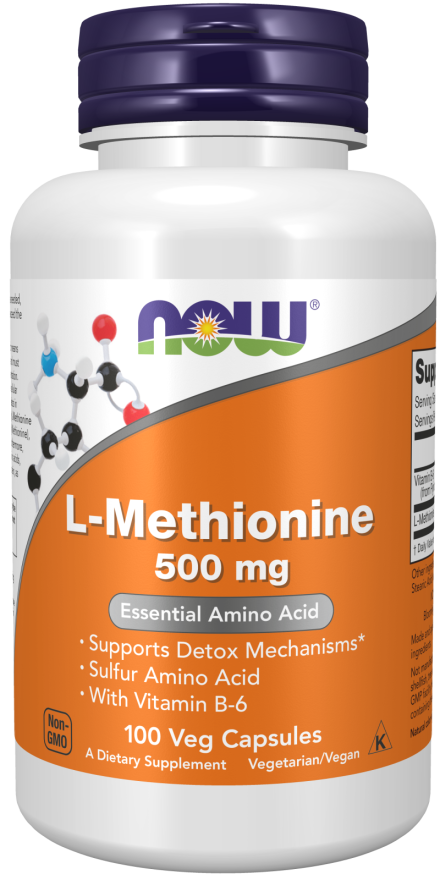 NOW Foods L-metioniin 500mg 100kapsli koostis