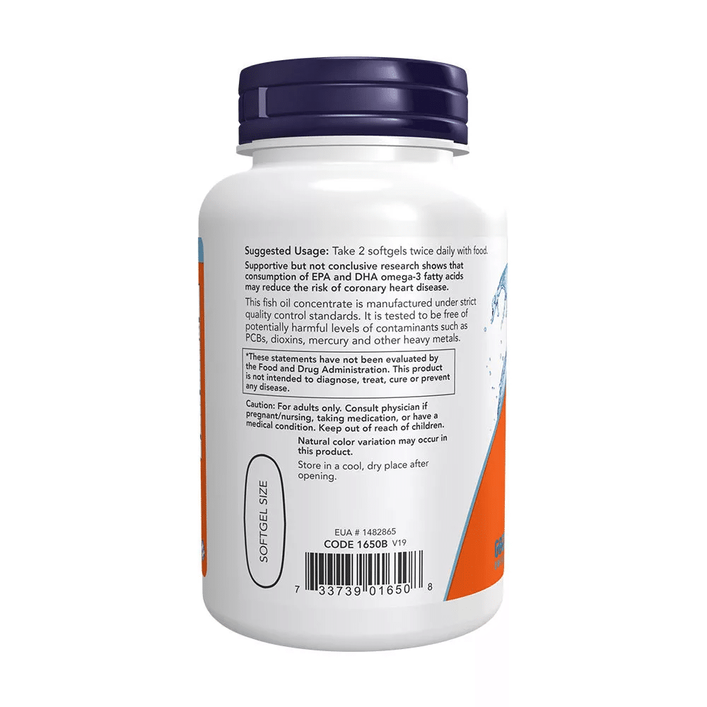 NOW toiduainete kasutamine Molekulaarselt destilleeritud Omega-3 100 pehmed geelid