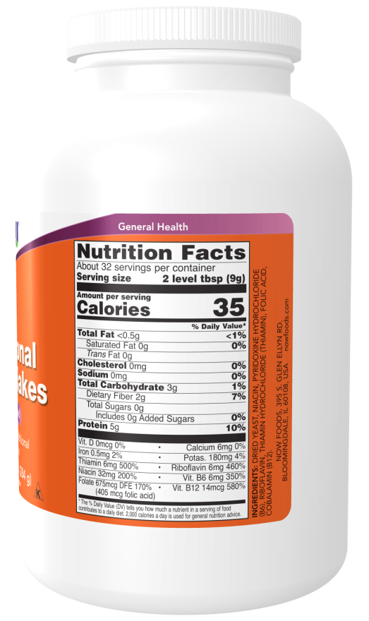 Composition of NOW FOODS Nutritional Yeast Flakes