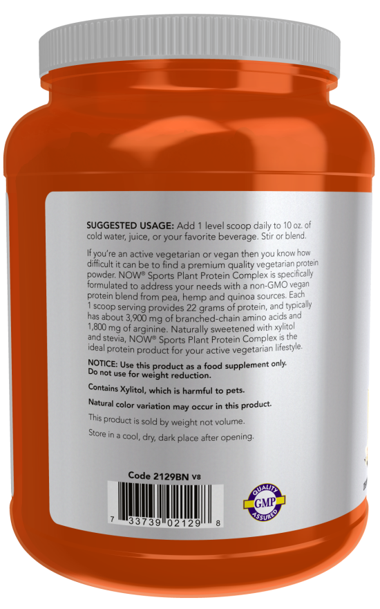 NOW Foods Plant Protein Complex – tarbimine 907 grammi